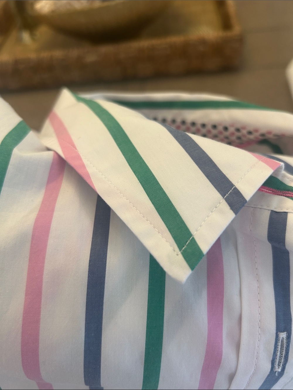 NWT TALBOTS SZ 2X Multicolor Striped Button down shirt - Picture 9 of 9